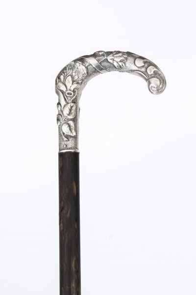 Antique French Art Noveau Silver Walking Cane Stick 19th Century | Ref. no. A2807b | Regent Antiques