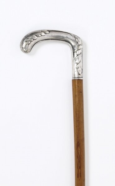 Antique French Art Noveau Silver Ebonized Walking Cane Stick Circa 1890 | Ref. no. A2807c | Regent Antiques