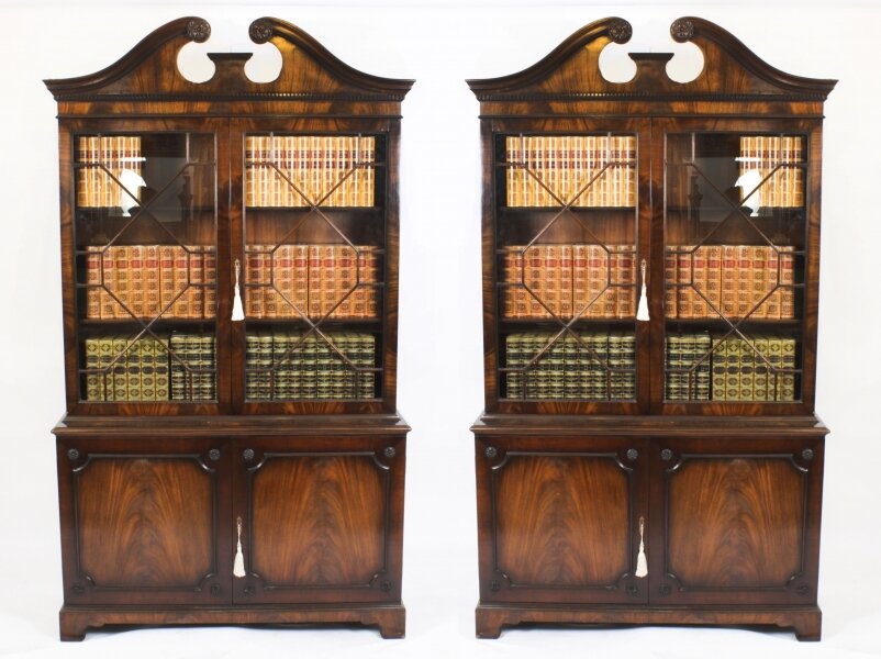 Vintage Pair English George III Revival Library Bookcases 20th C | Ref. no. A2832 | Regent Antiques