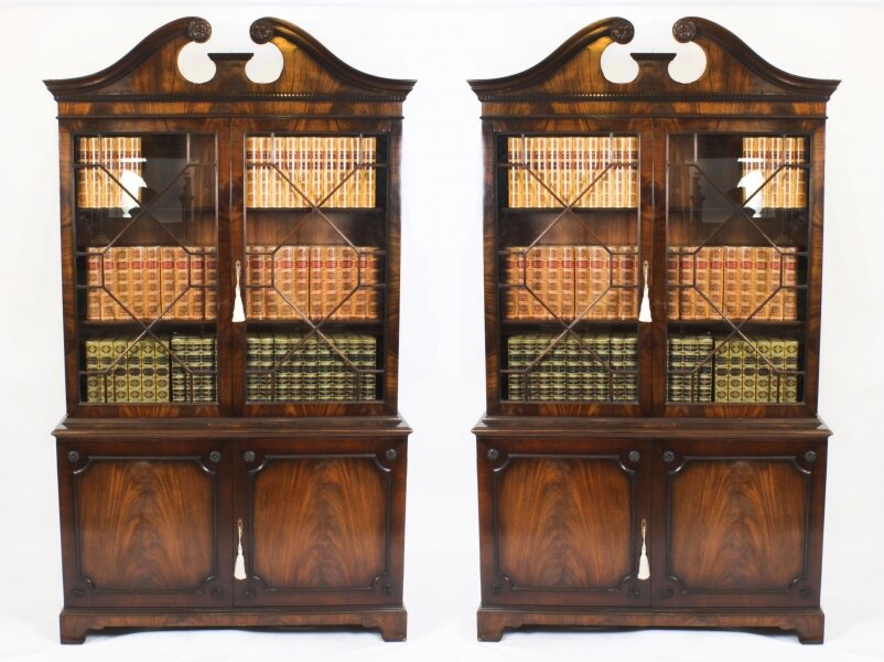 Vintage Pair English George III Revival Library Bookcases 20th C Vintage Pair English George III Revival Library Bookcases 20th C | Ref. no. A2832 | Regent Antiques