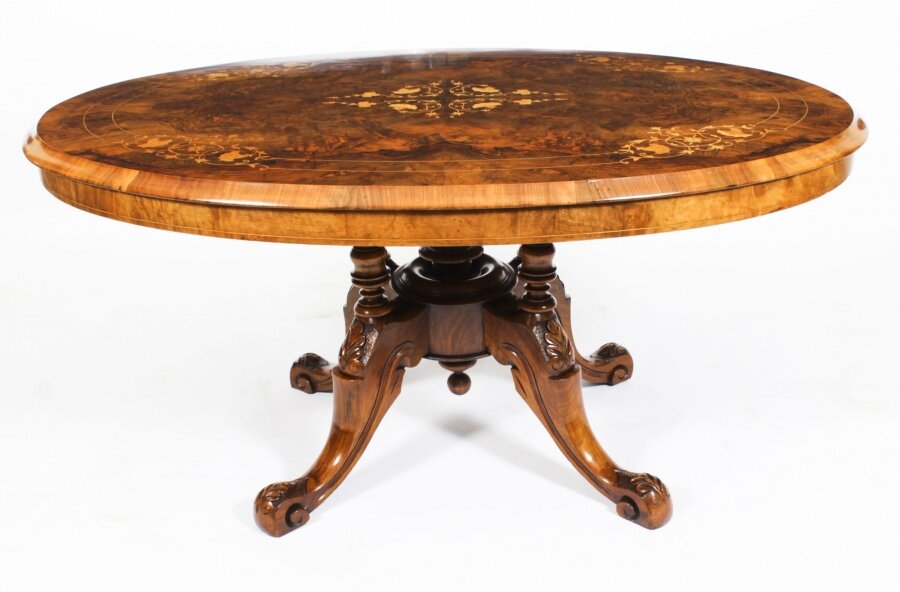 Antique Burr Walnut Oval Coffee Table Circa 1860 19th Century | Ref. no. A2855 | Regent Antiques