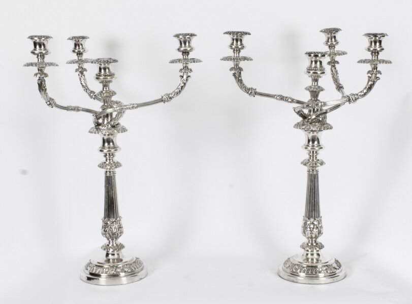 Antique Pair 25 inch George III Four Light Candelabra Matthew Boulton 18th C | Ref. no. A2863 | Regent Antiques