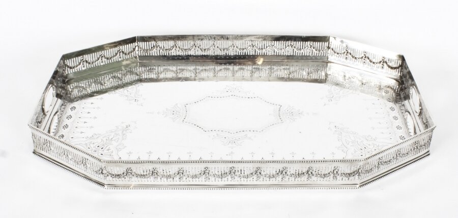 Antique Victorian Silver Plated Gallery Tray Circa 19th Century | Ref. no. A2865 | Regent Antiques