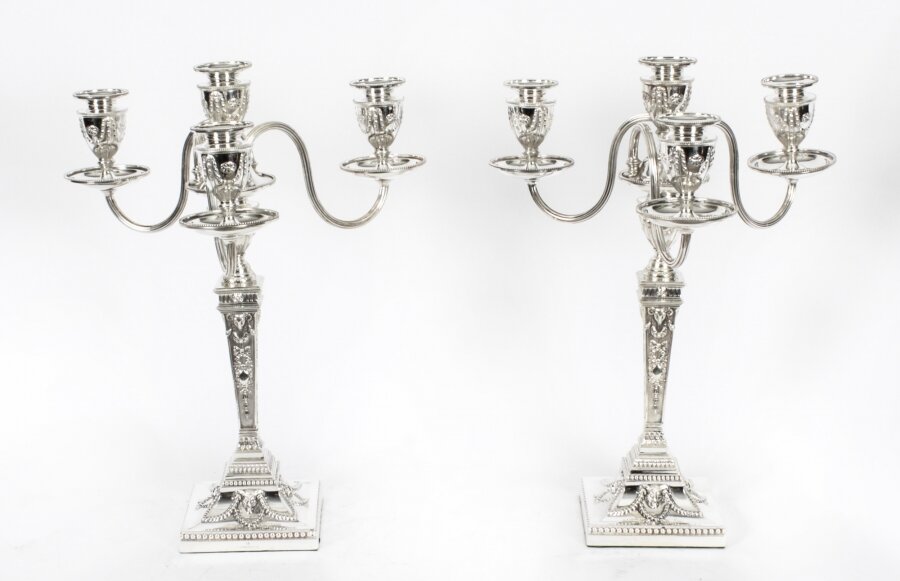 Antique Pair Victorian 4 Light Candelabra Elkington 19th C Antique Pair Victorian 4 Light Candelabra Elkington c.1865 19th C | Ref. no. A2866 | Regent Antiques