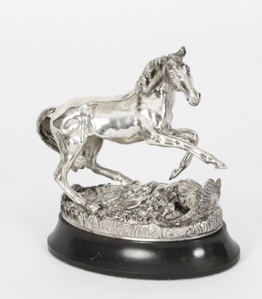 Vintage Elizabeth II Sterling Silver Figure of a Horse  1977 20th C | Ref. no. A2901 | Regent Antiques