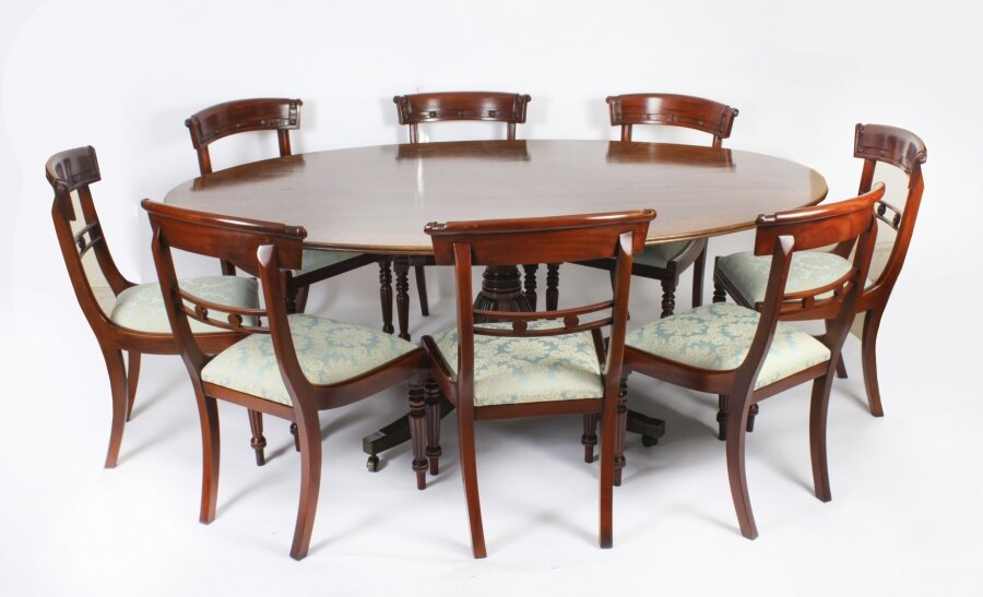 Antique Regency Revival Dining Table 8 Chairs 20th C Antique Regency Revival Dining Table 8 Chairs 20th C | Ref. no. A2982a | Regent Antiques