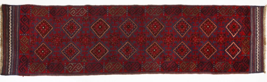 Antique100% Wool Meshwani Afghan Runner 257 x 60cm Rug | Ref. no. A3017 | Regent Antiques