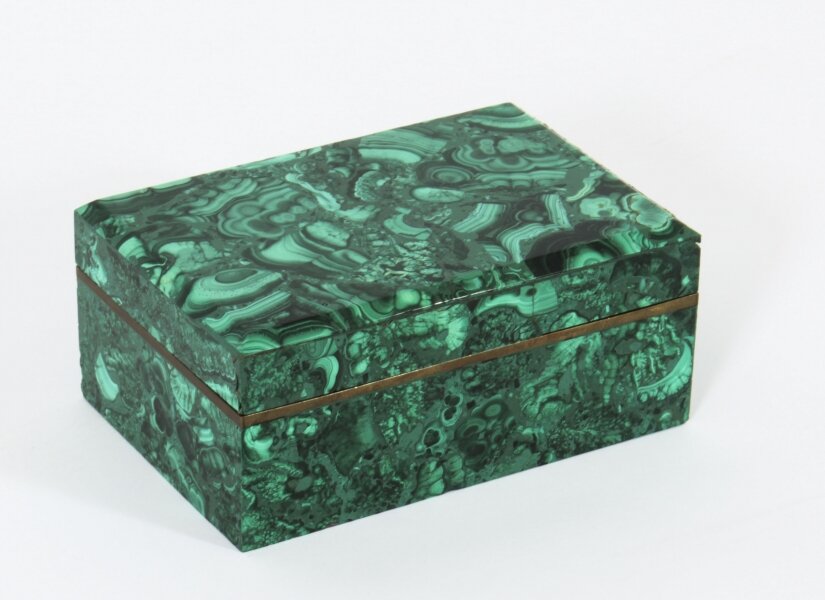 Antique  Russian Art Deco Malachite Lidded  Casket  20th C | Ref. no. A3032 | Regent Antiques