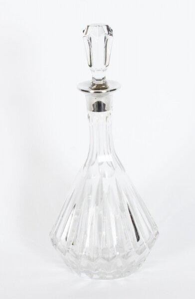 Vintage Asprey Cut Crystal & Sterling Silver Wine Decanter Dated 1983  20th C | Ref. no. A3094 | Regent Antiques