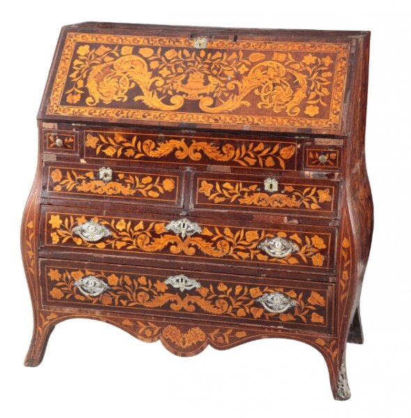 Antique Dutch Burr Walnut Floral Marquetry Bureau c.1780 | Ref. no. A3191 | Regent Antiques