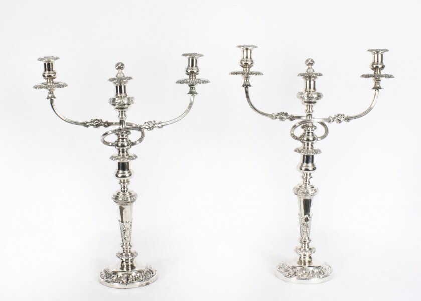 Antique Pair Regency  Old Sheffield Plate Candelabra  C1820 19th C | Ref. no. A3218 | Regent Antiques