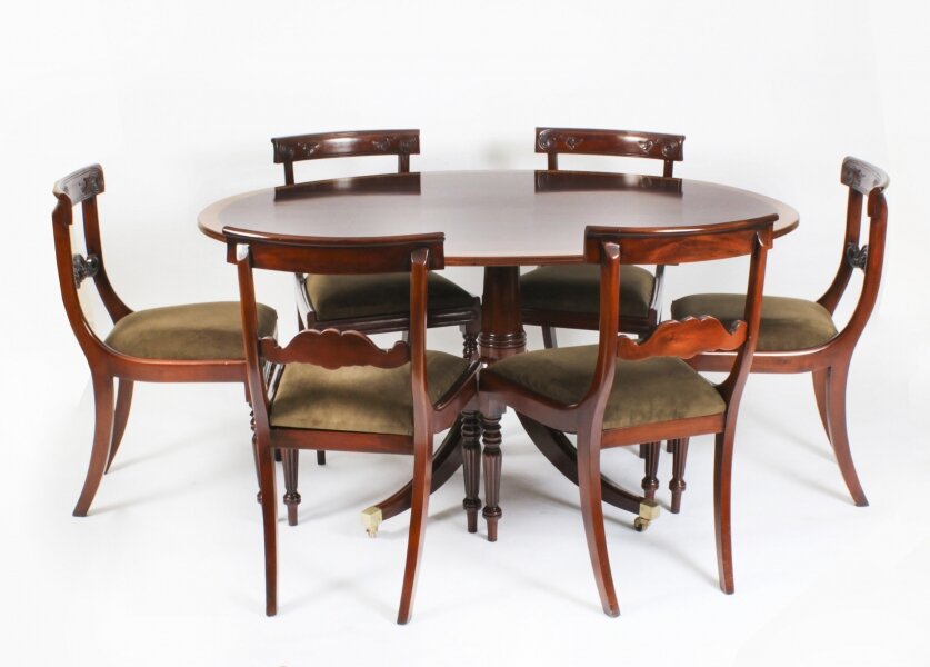 Antique Oval  Tilt Top Dining Table  Circa 1900 &  6 Chairs | Ref. no. A3236a | Regent Antiques