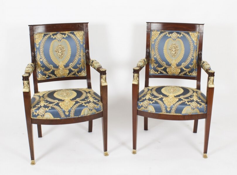 Antique Pair French Empire Revival Ormolu Mounted Armchairs C1870 19th C | Ref. no. A3253 | Regent Antiques