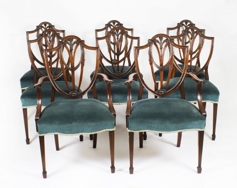 Antique Set 8 Hepplewhite Mahogany Dining Chairs 19th Century Antique Set 8 Hepplewhite Mahogany Dining Chairs 19th Century | Ref. no. A3275 | Regent Antiques