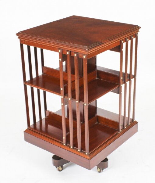 Antique Revolving Bookcase Flame Mahogany Circa 1900 | Ref. no. A3286 | Regent Antiques