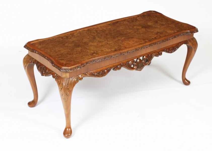Antique Queen Anne Revival Burr Walnut Coffee Table c.1920 | Ref. no. A3287 | Regent Antiques