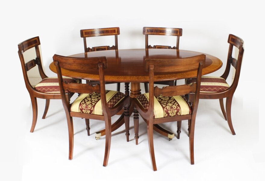 Vintage Oval Dining Table by William Tillman & 6 Chairs  20th C | Ref. no. A3290a | Regent Antiques