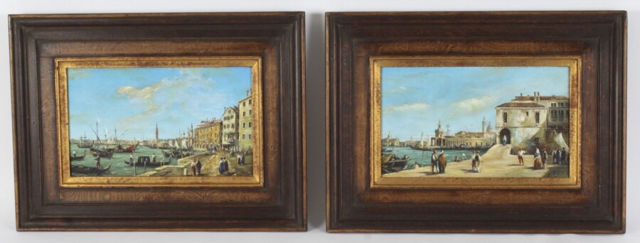 Antique Pair Oil Paintings of Venice Continental School  19th C | Ref. no. A3295 | Regent Antiques