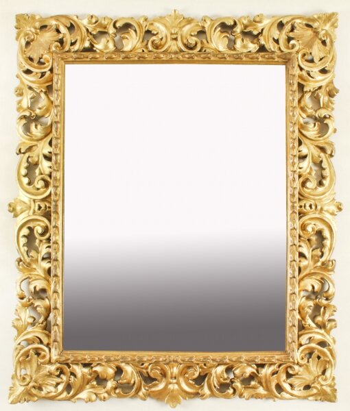 Antique Italian Giltwood Florentine Overmantle Mirror 19th Century - 95x 80cm | Ref. no. A3304 | Regent Antiques