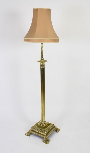 Antique Victorian Brass Corinthian Column Telescopic Standard Lamp  19th C | Ref. no. A3321 | Regent Antiques