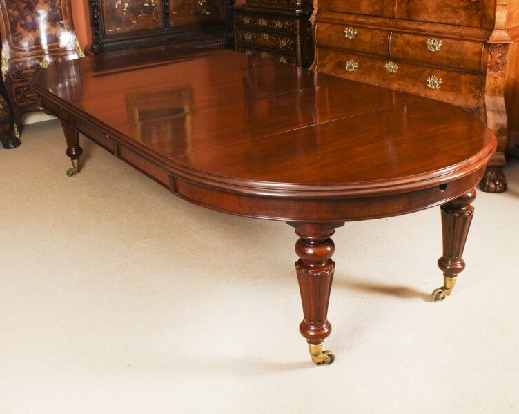 Antique 10ft Victorian Flame Mahogany Extending Dining Table 19thC | Ref. no. A3344 | Regent Antiques