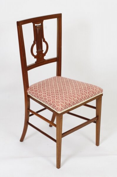 Antique  Victorian Satinwood Lyre Back Desk  Chair c.1880  19th Century | Ref. no. A3355F | Regent Antiques