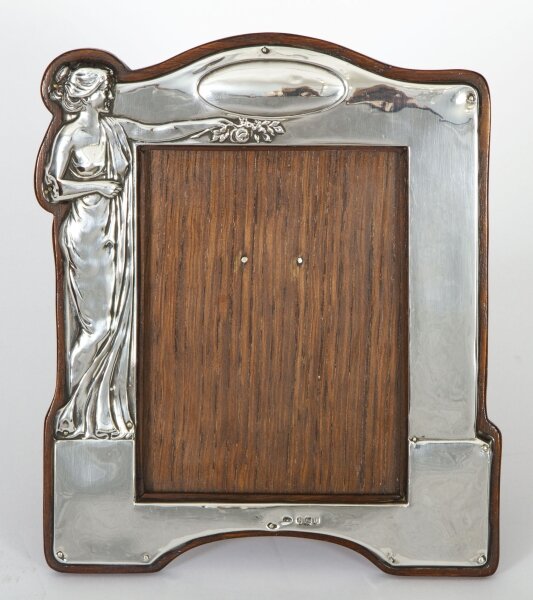 Antique Art Nouveau Sterling Silver  Photo Frame  Dated 1910 21x18cm | Ref. no. A3357 | Regent Antiques