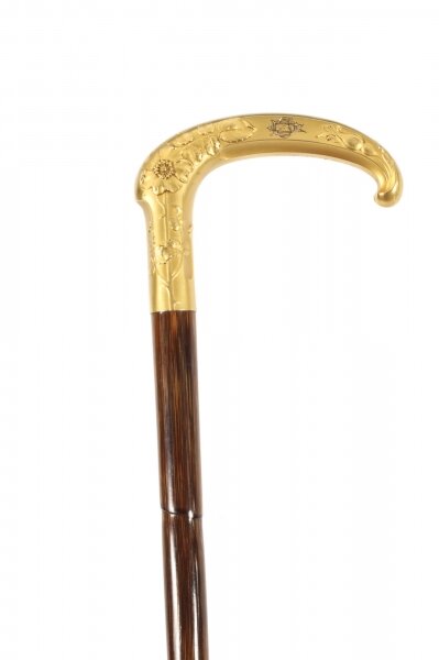 Antique French Art Noveau Ormolu Walking Cane Stick Late 19th C | Ref. no. A3390 | Regent Antiques