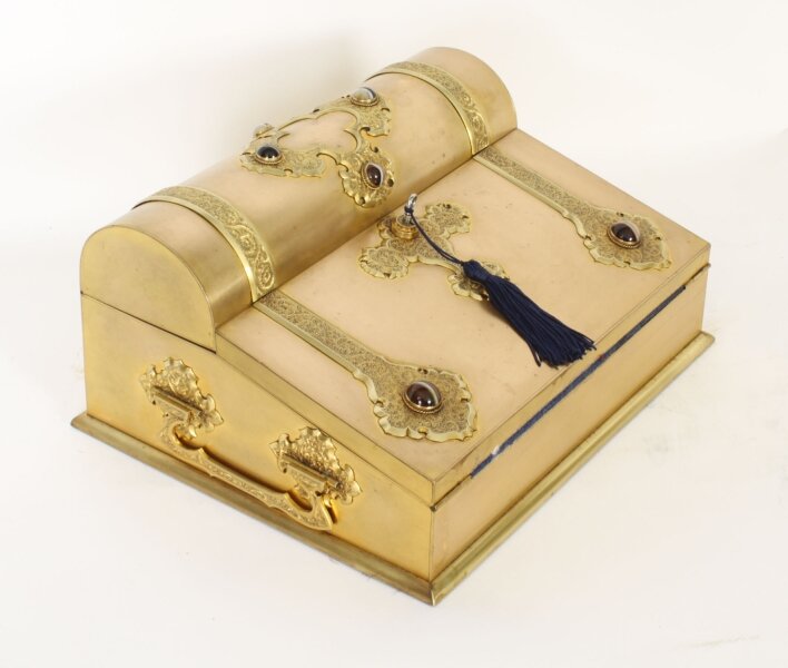 Antique French Gilt Bronze & Agate Writing Slope Lap Desk Set C1870 | Ref. no. A3402 | Regent Antiques