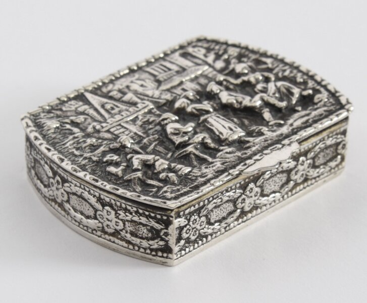 Antique Sterling Silver Spanish Snuff Pill Box Circa 1900 | Ref. no. A3472 | Regent Antiques