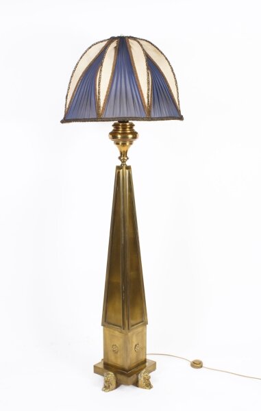 Antique French Art Deco Standard Lamp with Shade Circa 1920 | Ref. no. A3474 | Regent Antiques