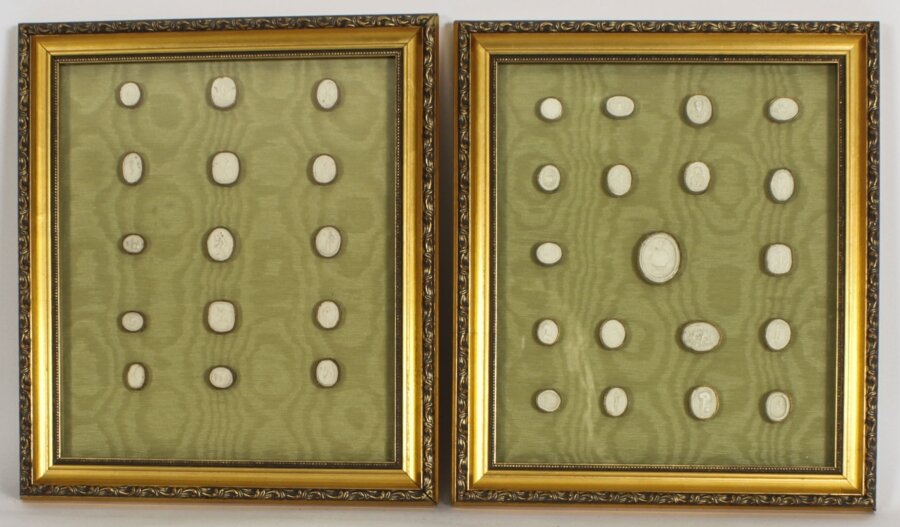 Antique Pair Framed Grand Tour Giovanni Liberotti Intaglios 19th C Antique Pair Framed Grand Tour Giovanni Liberotti Intaglios 19th C | Ref. no. A3478b | Regent Antiques