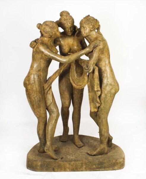 The Three Graces after Canova, Lifesize Bronze Verdigris Statue 20th C | Ref. no. A3498 | Regent Antiques