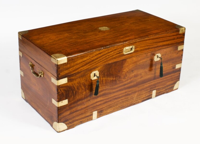 Antique Military Campaign Camphorwood Trunk Coffer c1820 19th C | Ref. no. A3505 | Regent Antiques