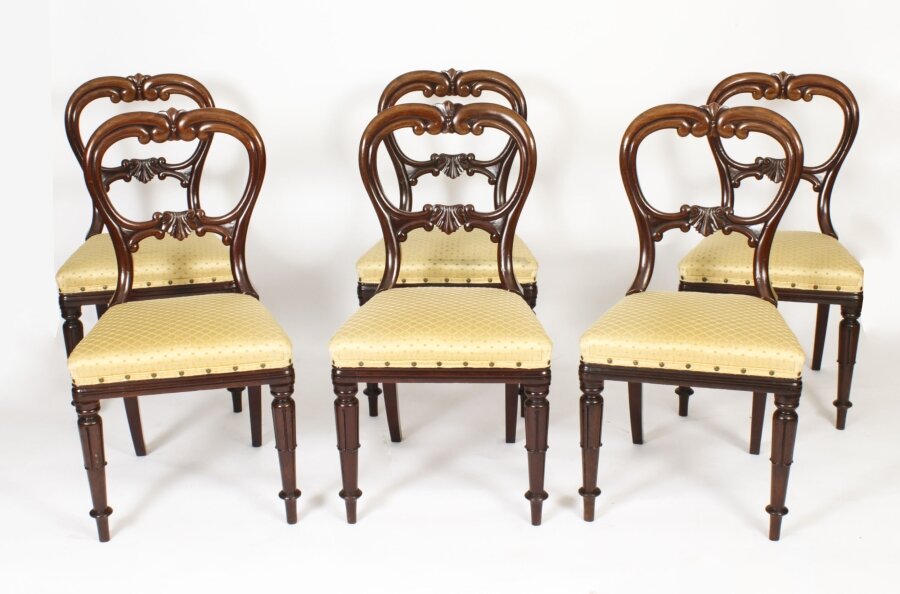 Antique Set of 6 William IV Mahogany Dining Chairs c1830 19th C | Ref. no. A3537 | Regent Antiques