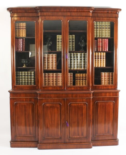 Antique Victorian Figured Walnut four door  Breakfront Bookcase 19th C | Ref. no. A3539 | Regent Antiques
