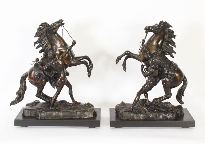 Antique Pair of French Grand Tour Bronze Marly Horses Sculptures 19th C | Ref. no. A3555 | Regent Antiques