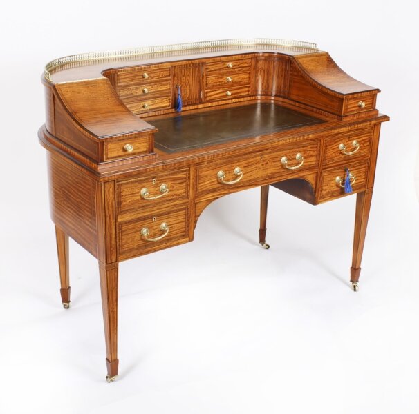 Antique Victorian  Satinwood Carlton House Writing Desk  19th C | Ref. no. A3566 | Regent Antiques