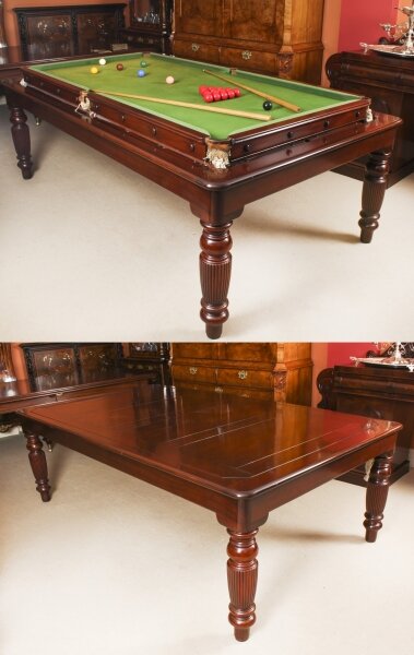 Antique 8ft Victorian Rollover Slate Bed  Snooker / Dining Table 19th C | Ref. no. A3570b | Regent Antiques