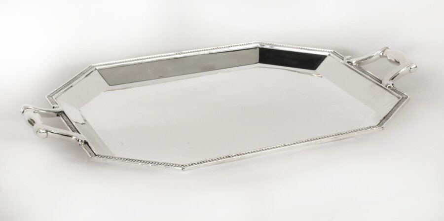 Antique Large French Silver Plated Twin Handled Tray by Christofle C1930 Antique Large French Silver Plated Twin Handled Tray by Christofle C1930 | Ref. no. A3600b | Regent Antiques