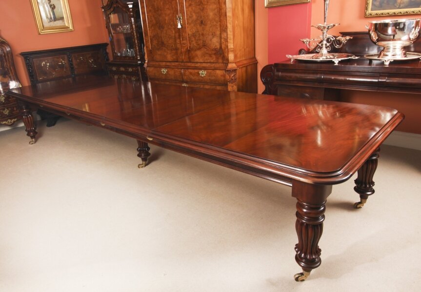 Vintage 14ft Flame Mahogany Dining Conference Table  20th C | Ref. no. A3615 | Regent Antiques