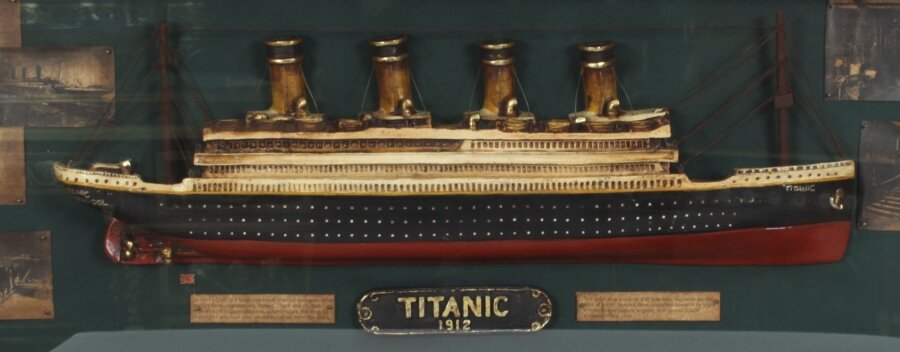 Vintage Cased Diorama of the Titanic with photos & Cuttings 20th C | Ref. no. A3617 | Regent Antiques