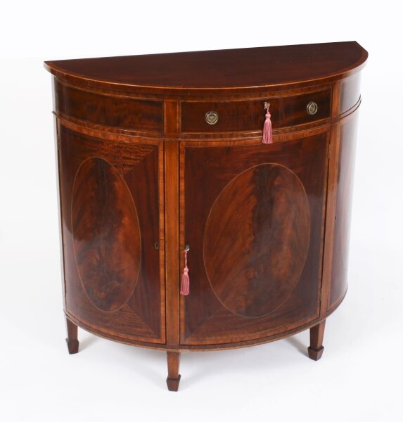 Antique Half Moon Flame Mahogany Bowfront Side Cabinet  19th C | Ref. no. A3648 | Regent Antiques