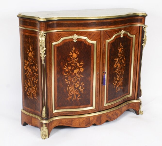 Antique French Purple Heart & Marquetry Side Cabinet 19th C | Ref. no. A3655 | Regent Antiques