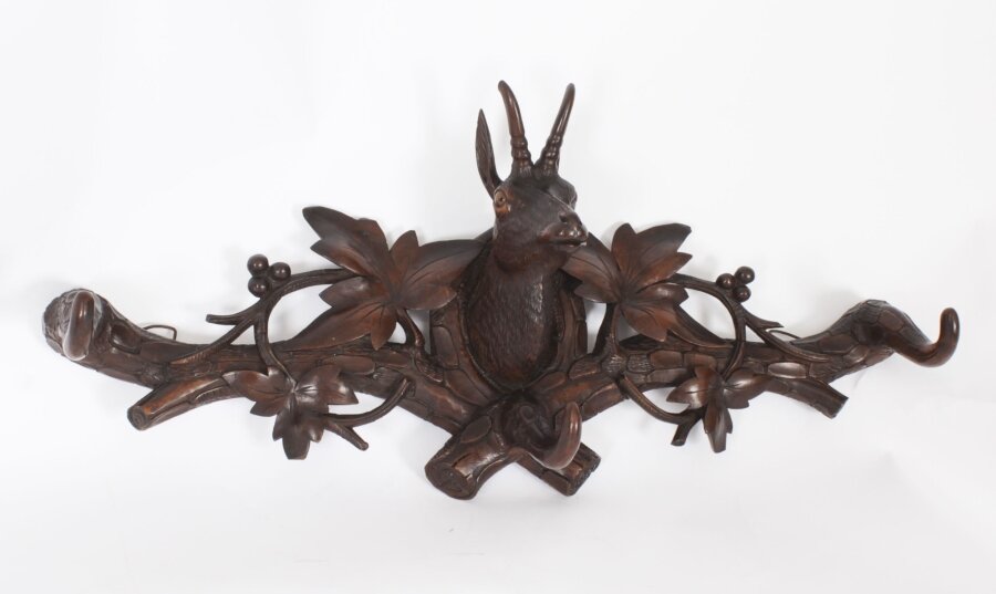 Antique Hand Carved Black Forest Chamois Goat\