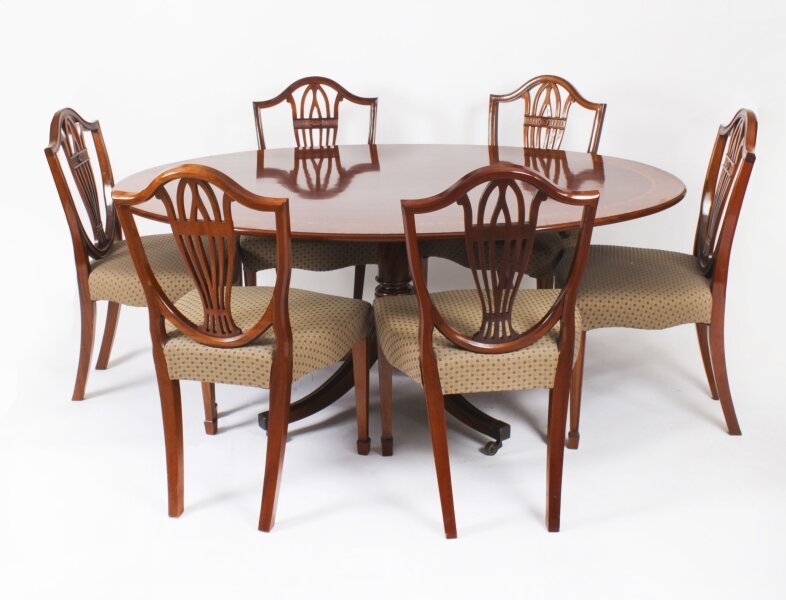Vintage Oval Regency Revival Dining Table & 6 Chairs  by William Tillman  20th C | Ref. no. A3666 | Regent Antiques