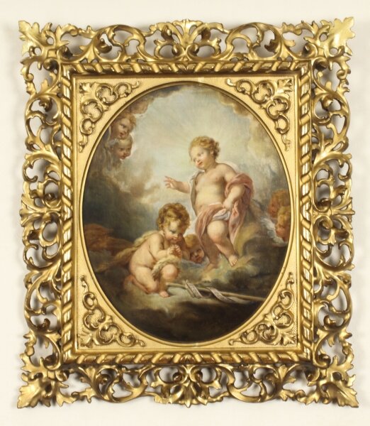 Antique Painting Boy Jesus  In Florentine Frame 19thC | Ref. no. A3679 | Regent Antiques