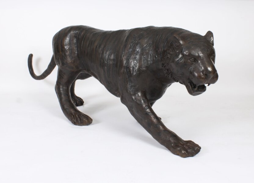 Vintage Life Size Bronze Tiger 20th C | Ref. no. A3694a | Regent Antiques