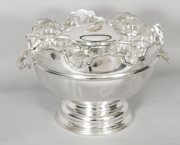 Vintage Silver Plated Monteith Caviar & Vodka Set Cooler 20th C | Ref. no. A3795 | Regent Antiques