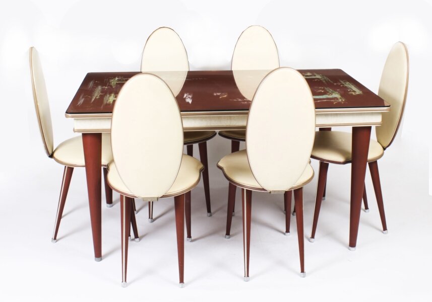 Italian Dining Table and Chairs by Umberto Mascagni Retailed Harrods C.1950s | Ref. no. A3802 | Regent Antiques
